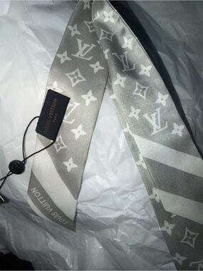 Fashion Monogram Silk Scarf Twilly